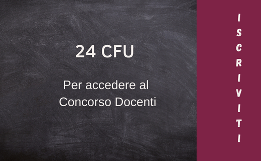 Diventa ora Insegnante Corso 24 CFU UniSocrates centro studi